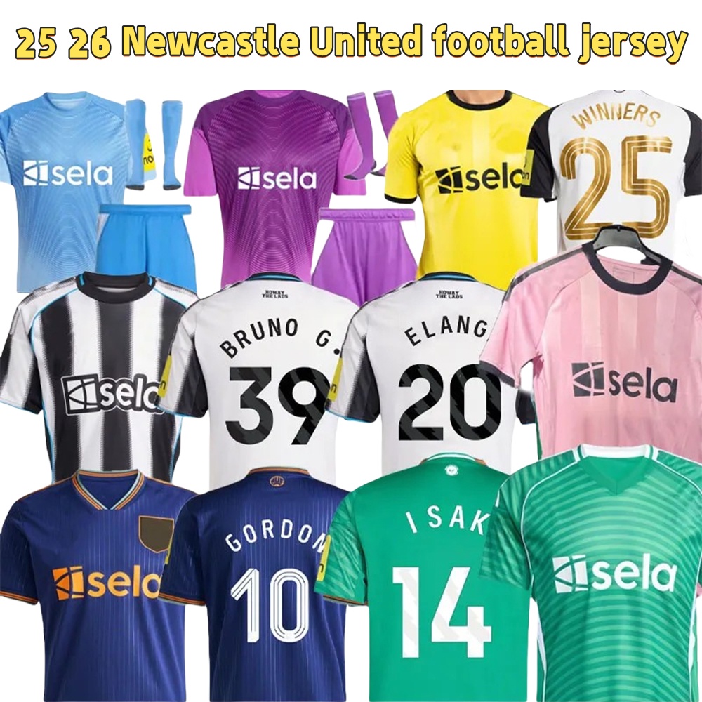 2025 2026 Newcastle football shirt Isak Guimaraes Tonali Pope Gordon Botman Home Away Soccer Jersey Barnes Trippier Murphy Miley Livramento Men kids Kit