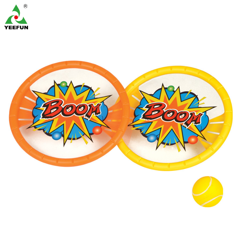 Family Fun Gift Set: 2 Player Toss and Catch Game with Bounce Balls - for Beach, Backyard, Park Play