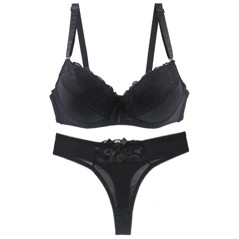 DaiNaFang Sexy Push Up Bra Sets Padded Lace Middle Mold Cup Underwear For Women BCDE Plus Size Lingerie Female250826ww