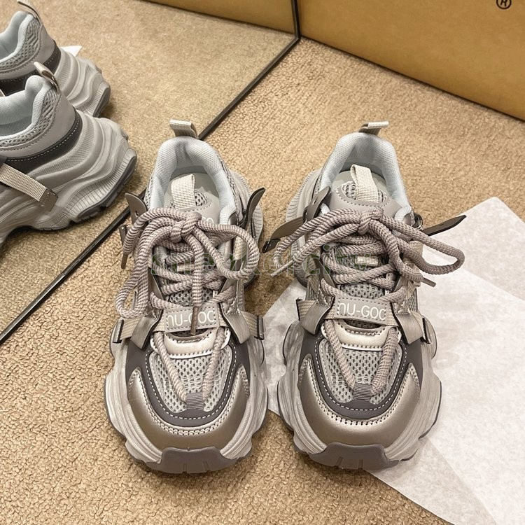 designer shoes women platform sneakers versatile womens trainers gray purple comfort durable height increase chunky sneaker size 35-40