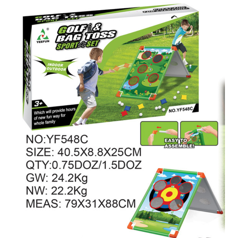 Authentic-Looking Children's Golf Game Setup for Outdoor Playtime Enjoyment