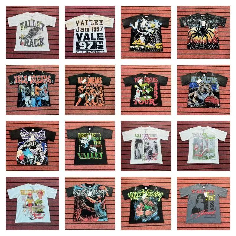 100 styles vale shirt valley shirt designer t shirt men summer mens shirt hip hop rock tee fashion streetwear tshirt graphic tee y2k shirt vale lives party shirts s--xl