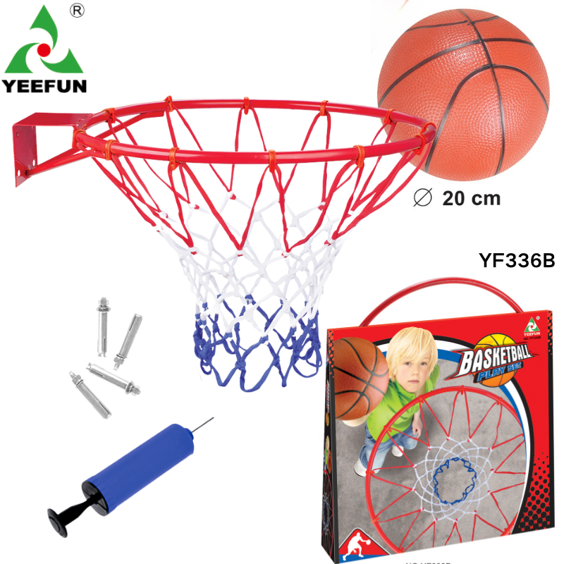 Kids' Durable Basketball Hoop System with Inflation Ball and Hand Pump Perfect for Both Indoor/Outdoor Play