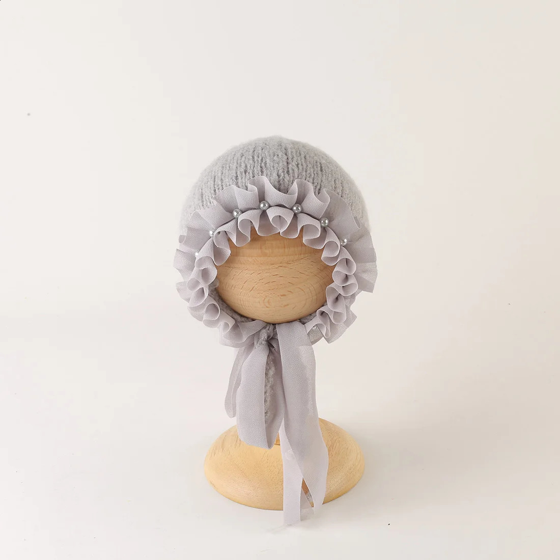 Vintage Lace Baby Girl Ruffle Bonnet Po Shooting Props knit Garden Floral Hat Infant born pography Cap Accessory 250827