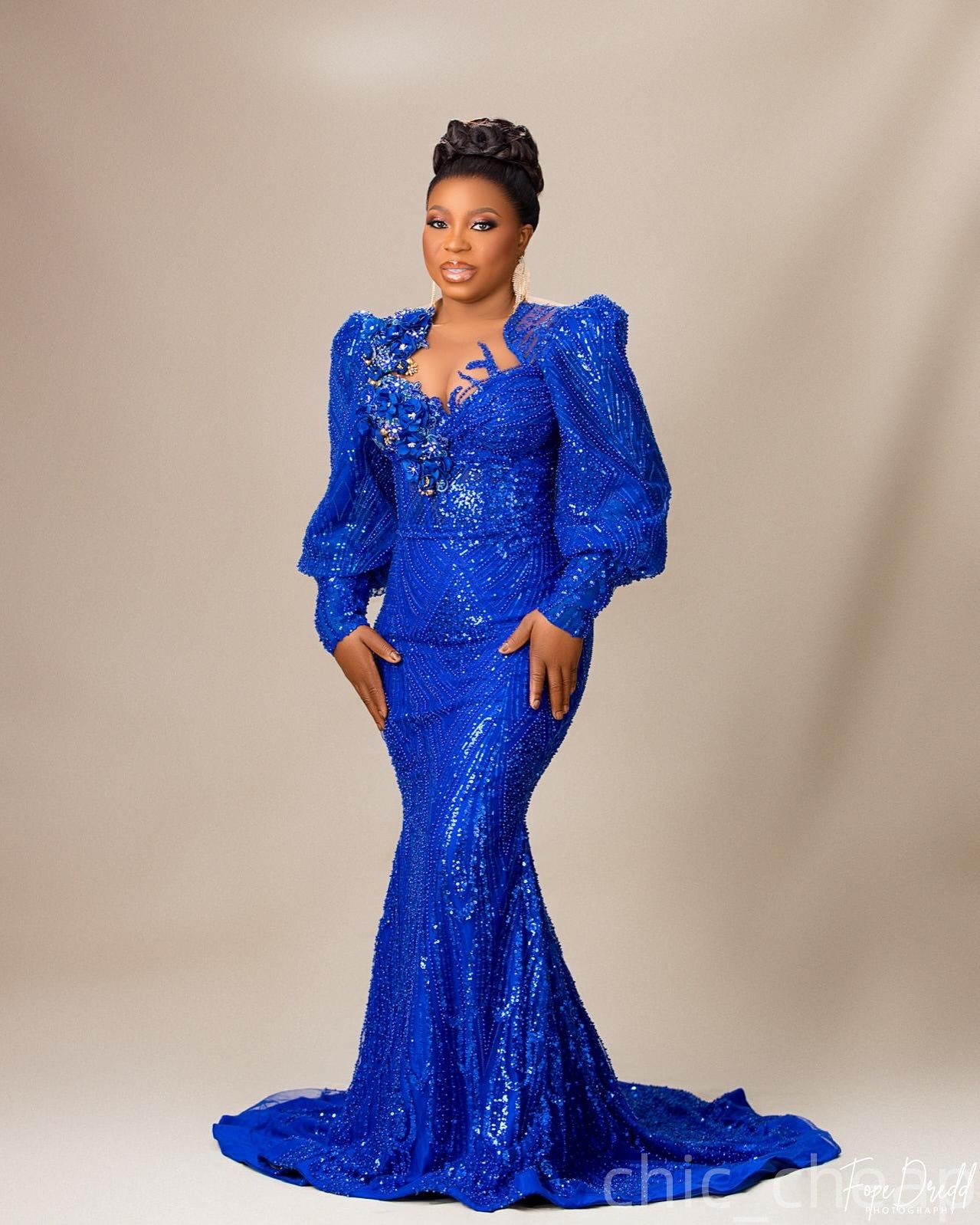 Royal Blue Mermaid Prom Dresses 2025 Flowers Crystals Sequined Evening Formal Party Second Birthday Engagement Gowns Plus Size Dress For Special Occas