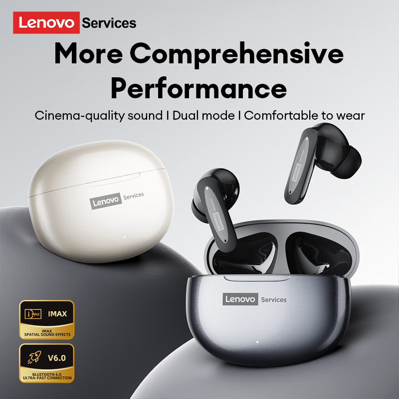 Original LenovoServices Wireless Bluetooth 6.0 Earphones Active Noise Canceling Headphone HIFI HD Call Low Latency Gaming Headset LE202