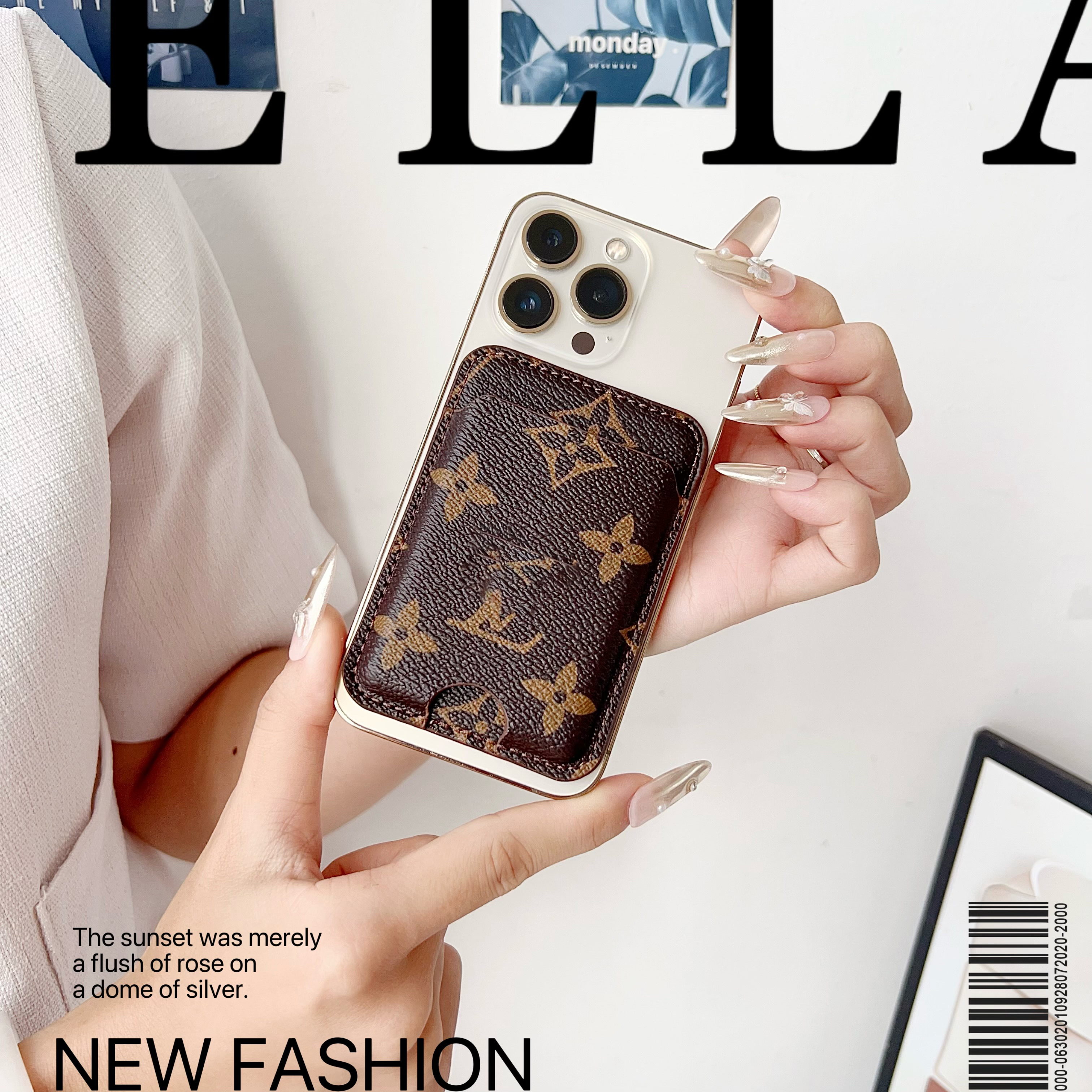 2025 New New Magsafe Magnetic Design Leather Card Holder Wallet Case For Iphone 14 Pro Max 13 12 Bag Cover Cell Phone Accessories Free Shipp