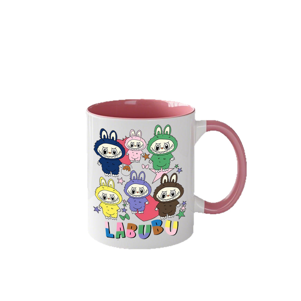 Pop Mart Mug Drinking Cup Ceramic Cup Labubu Water Cup Printed Cartoon Pattern Cup Coffee Cup Tea Cup Office Decoration with Handle Cartoony Design Ch