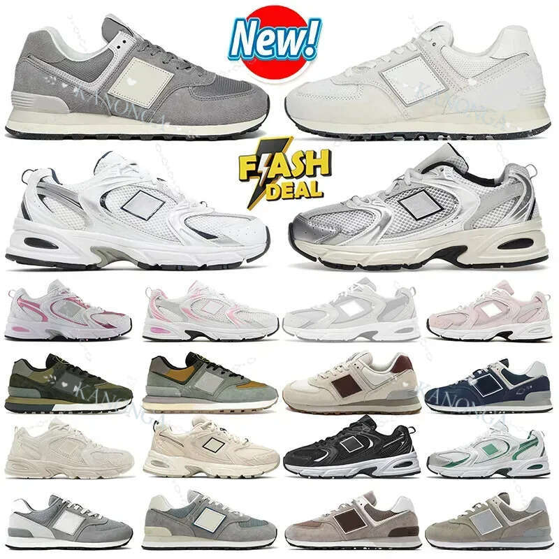 Designer 530 Shoes Men Women Outdoor Running Shoes Casual Sports Men Breathable Mesh Trainers Unisex Zapatos Black White Sneakers Size 36-45