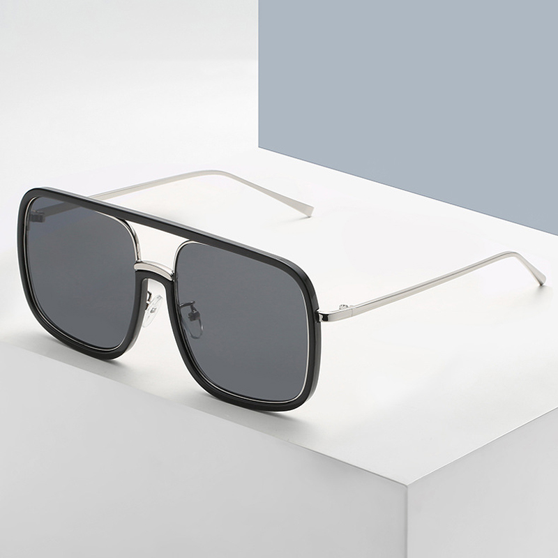 Unisex Street Style Tortoise Pattern Flat Top Frame Sunglasses, Trendy Casual Sunglasses for Everyday Use, Fashion Accessories for Outdoor Activities