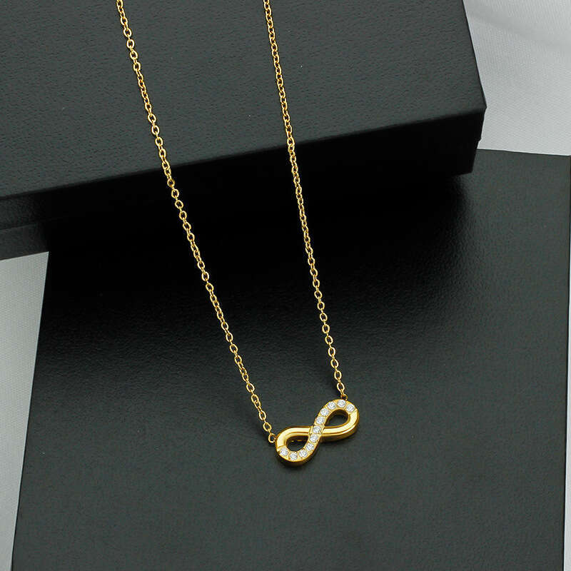 Fashionable titanium steel pendant necklace, beach collarbone chain, women's non fading jewelry