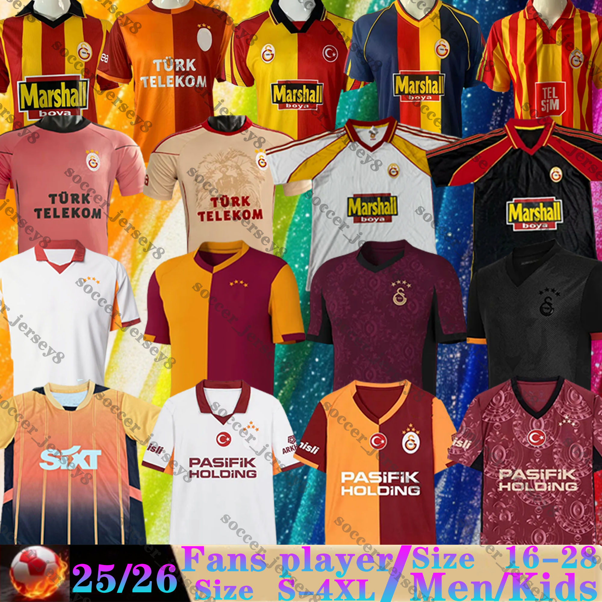 25 26 Galatasaray SNEIJDER Soccer Jerseys Retro 98 99 00 13 14 ICARDI MERTENS Michael Belhanda Luyindama Mostafa Feghouli ZIYECH 2025 2026 MEN KIDS KIT Football shirt