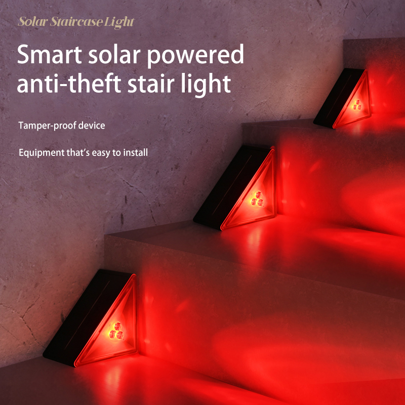 Solar staircase step lights, outdoor waterproof step lights, courtyard floor foot lights, led lights, walkway lights