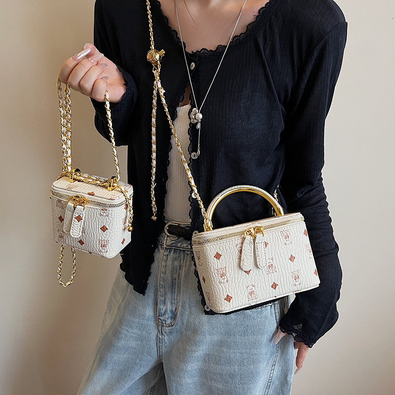 High End Designer Bag Trendy Fashion Handbag Textured Chain Crossbody Luxury Bag Small Square Bag For Women New Commuter Versatile Free Delivery To Yo