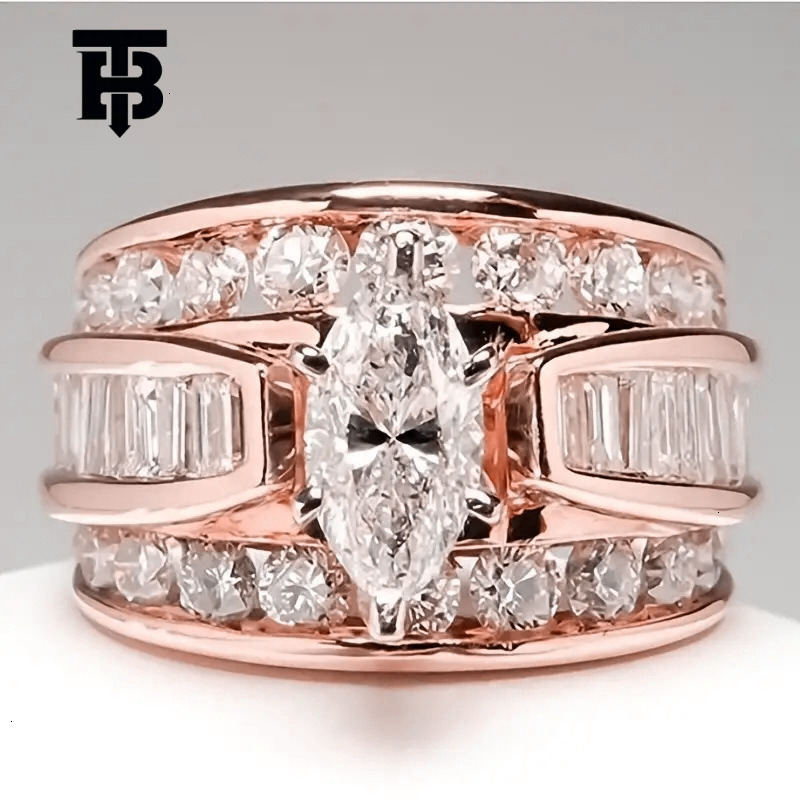 2025 New High-end Copper-inlaid Zircon Women's Ring European Designer Jewelry Wedding Ring And American Fashionable Engagement Jewelry Accessory