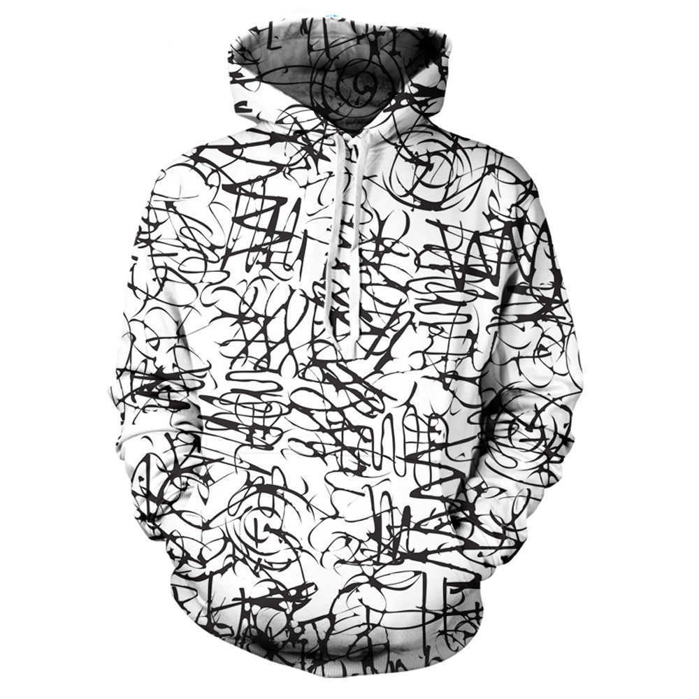 Retro Graffiti Graphic 3D Printed Zipper Hoodie Unisex Oversized Harajuku Sweater Tracksuit Jacket L251018B6DW