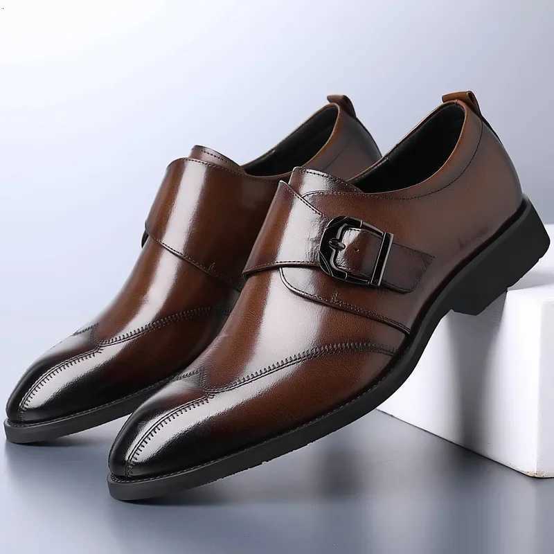 New Men Business Dress Shoes Hasp Formal Leather Shoes for Men Oxfords Footwear High Quality Male Oxfords Men Leather ShoesXJ250827