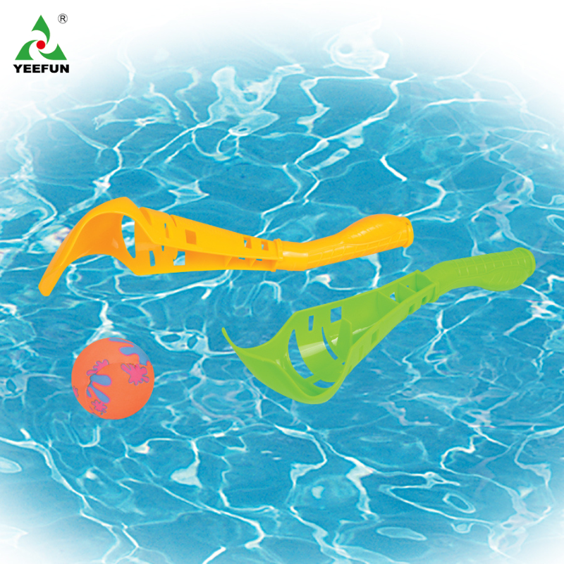 Summer Pool Toys Water Racquet Set for 2 Players, PP Plastic Paddle Ball Game with Balls for Kids Children Beach Swimming Party