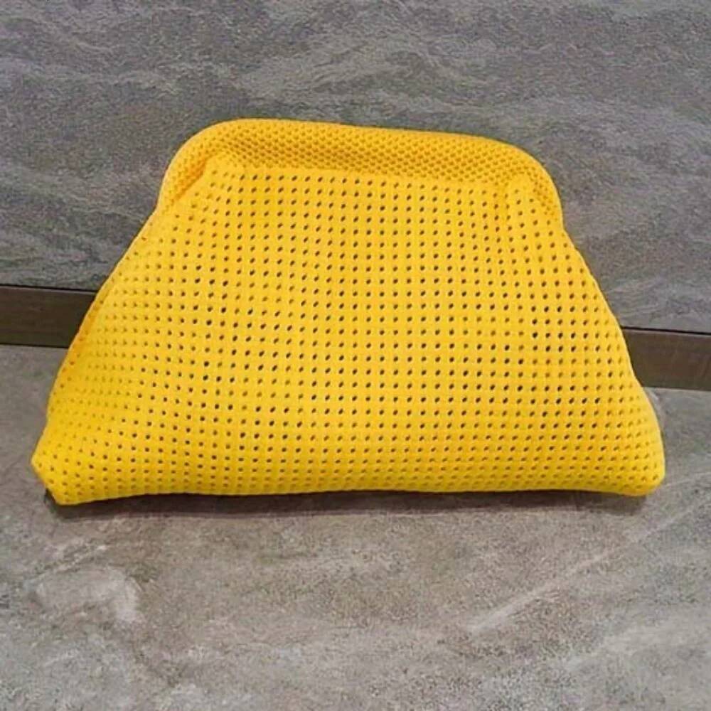 Luxury Handbag Storage Polyester Summer Beach Clutch Bag Soft Elastic Small Crochet Handbag Breathable Large Capacity Purse Party Handbag