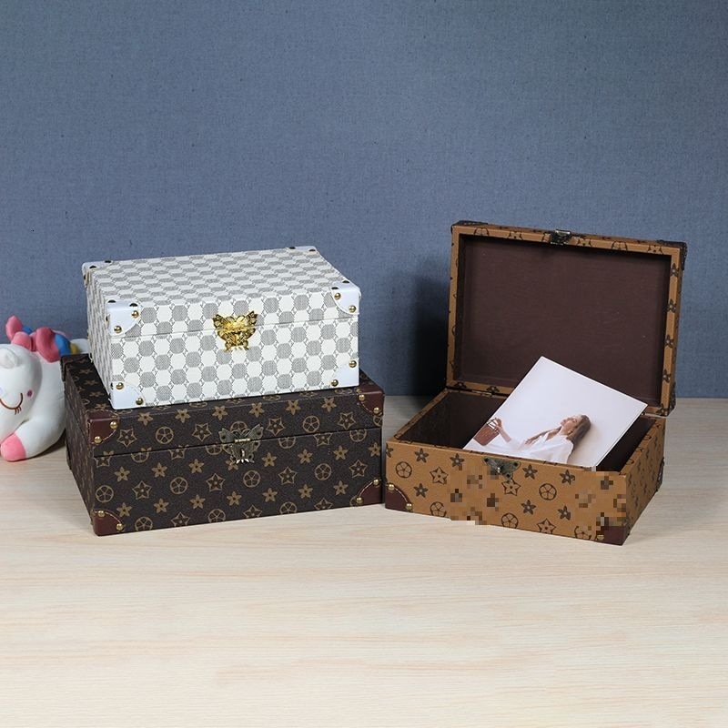 T5K High-Value Plaid design Desktop Bedroom Nightstand High-End Light Small Storage Box Entryway