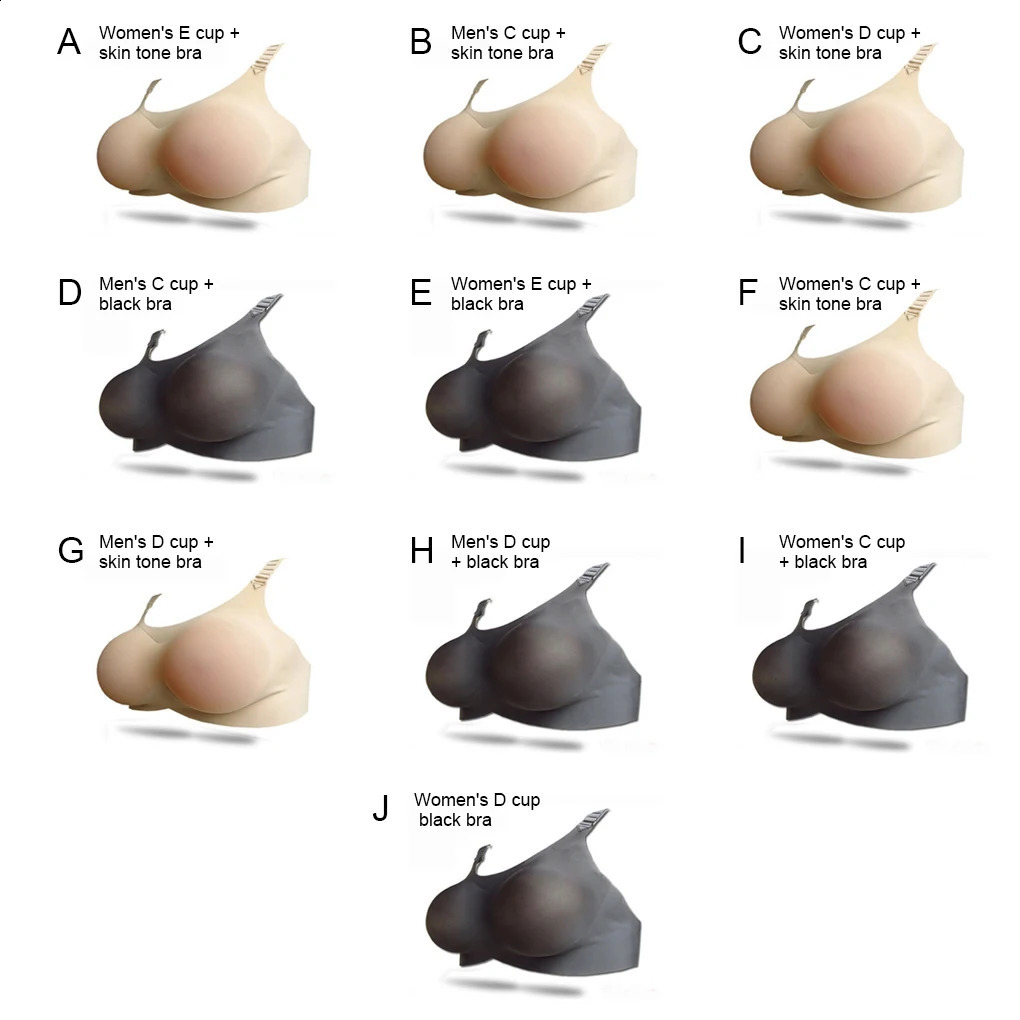 Breast Forms Lightweight Fake Boobs lifelike Prosthesis Bra 5001400g Skin Friendly AD Cup Bra novelty Costume250826
