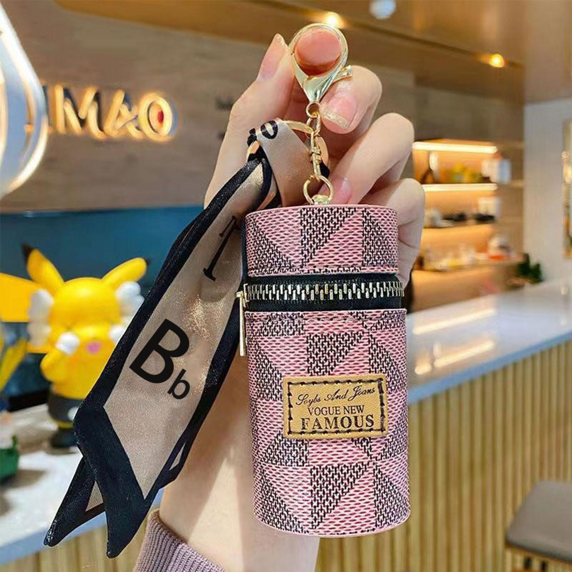 Keychain Old Flower Pendant Lipstick Bag Creative Fashion Portable Internet Celebrity Versatile ddmythur