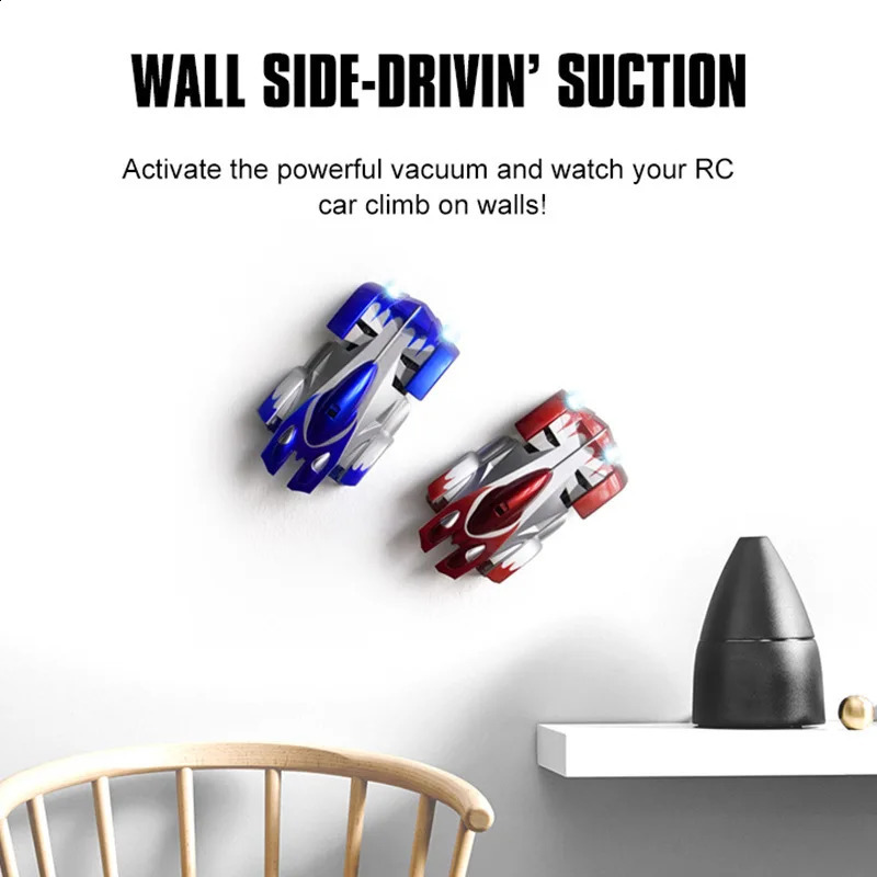 2.4G RC CAR Wall Climbing Car Remote Control Toys Climb Wall Ceiling Light Racing Model Electric Antigravity Children Toy 250827