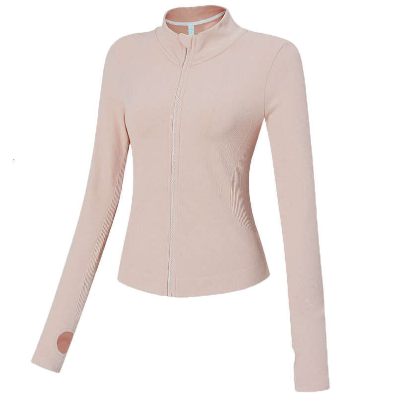 Spring and Autumn Style Barely There Zipper Fitness Clothing Casual Outdoor Tight Top Running Sports Slimming Long Sleeve Jacket 73