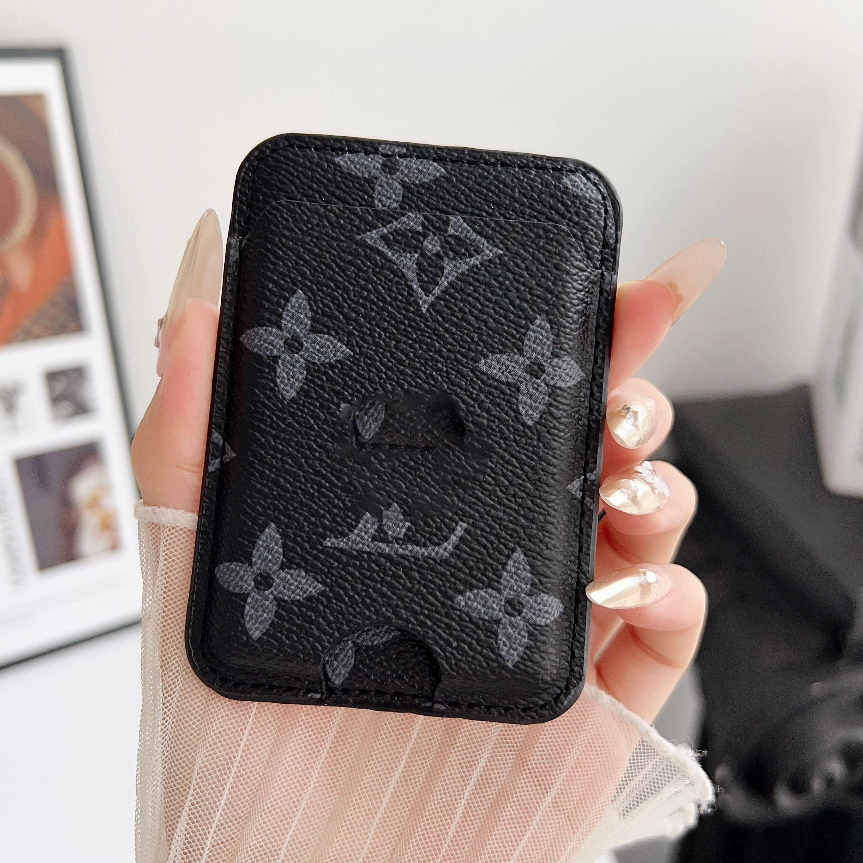 2025 New New Magsafe Magnetic Design Leather Card Holder Wallet Case For Iphone 14 Pro Max 13 12 Bag Cover Cell Phone Accessories Free Shipp