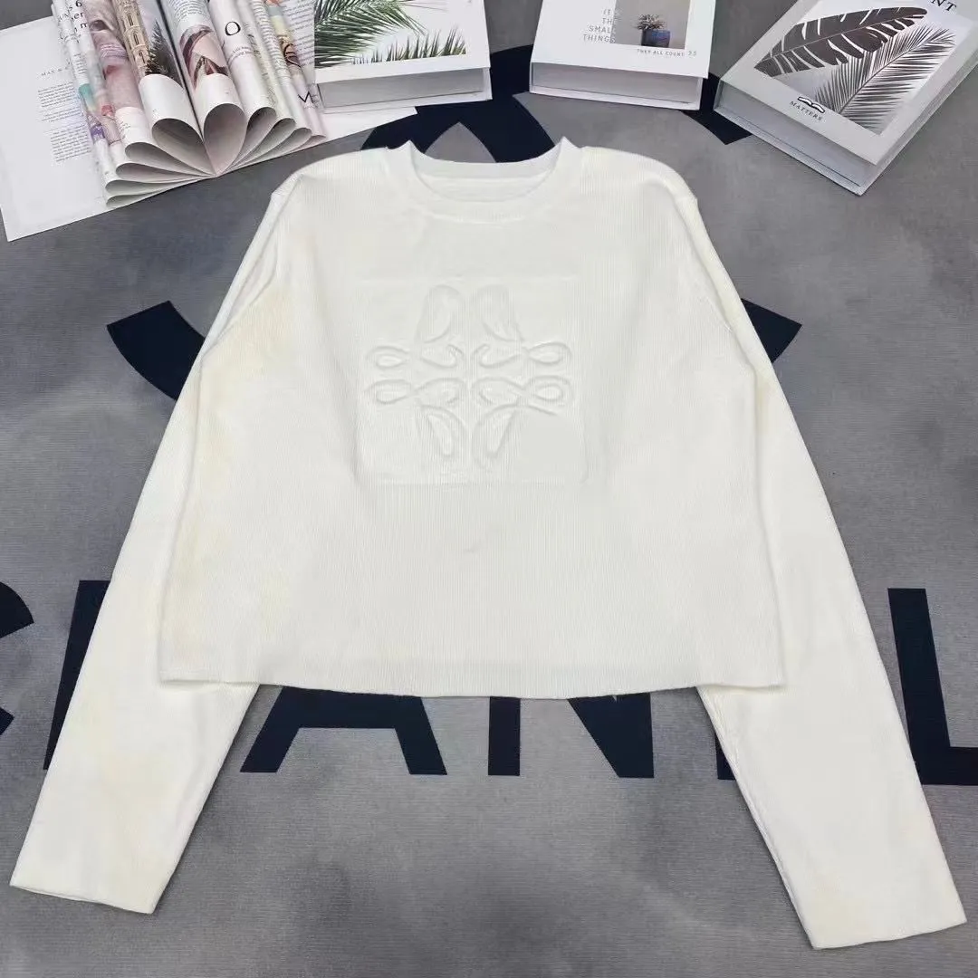 2025 Designer sweater Paris Women's letter top Autumn/Winter high quality women's fashion embossed letter knitted jumper women's loose sweater top