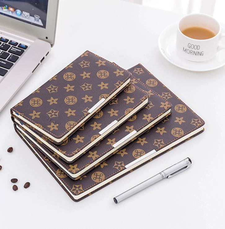 16-18 Notebook Trendy Printed Leather Cover Journal Student Portable Business Diary 250818