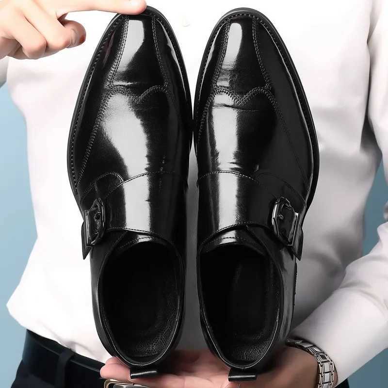 New Men Business Dress Shoes Hasp Formal Leather Shoes for Men Oxfords Footwear High Quality Male Oxfords Men Leather ShoesXJ250827