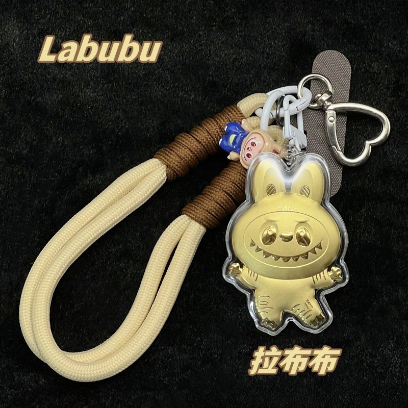 Jewelry Key Rings LABUBU Keychain - Pop Mart Cute Trendy Cartoon Bag Charm Cute LABUBU Character Keychain Accessory: Excellent Bag Decoration Pendant 