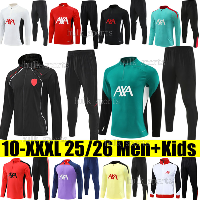 XXXL 2025 WIRTZ Survetement Soccer Tracksuits 2026 KERKEZ GAKPO EKITIKE DIOGO J. Darwin MAC ALLISTER Mohamed Adult Men Kids Kits Set Training Jogging Hoodies Jacket