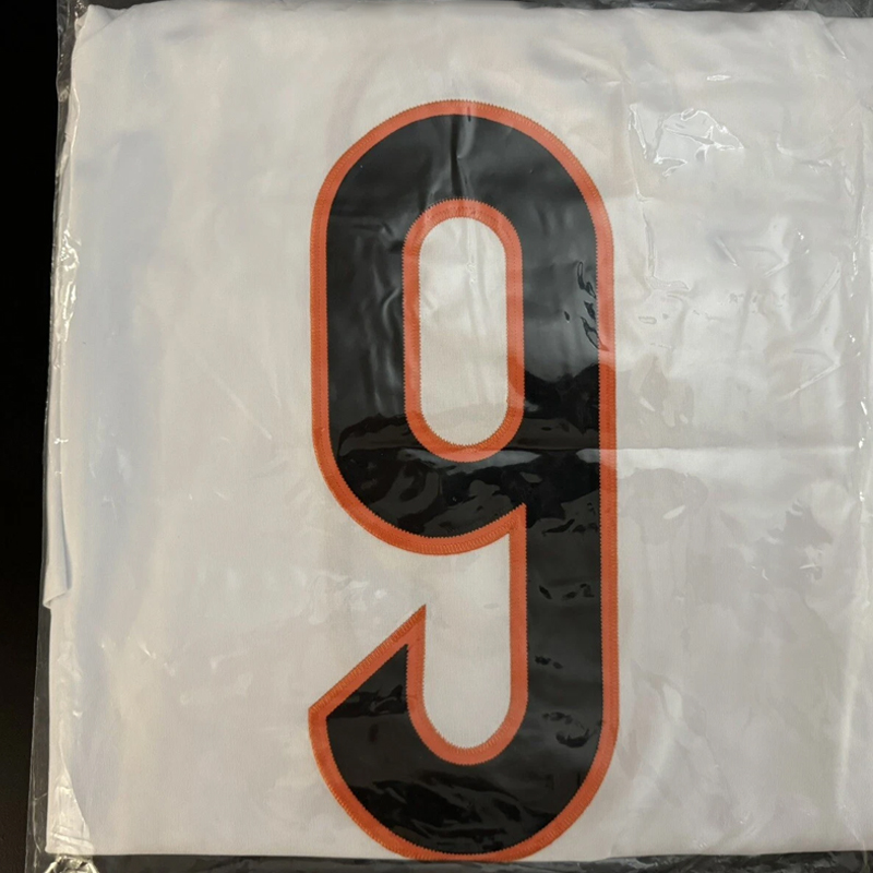Custom Joe Burrow Ja Marr Chase White Tee Higgins Embroidered Letter Number Design