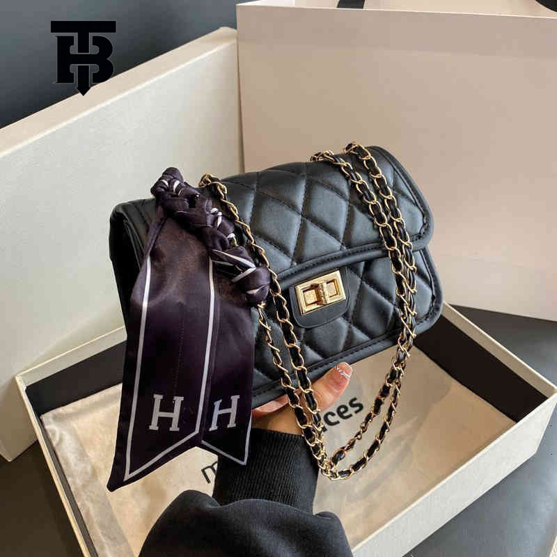 TB BHULAMTE Designer Luxury Women's High End Diamond Grid Chain Shoulder Underarm Bag Fashionable And Unique Mini Handbag Splicing Small Square B