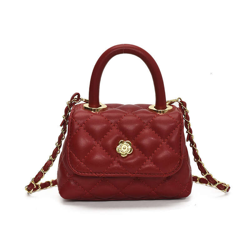 Handbag Korean Style Small Chanel Camellia Fashion Chain Quilted Mini Coin Purse Versatile Casual Crossbody Bag for Women
