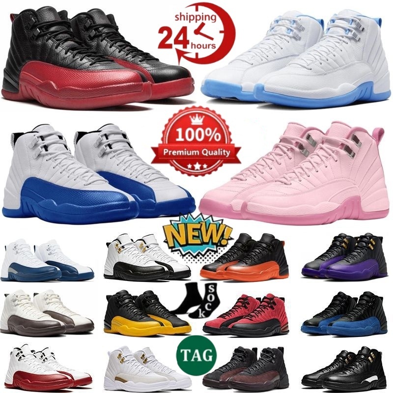 Designer Basketball Shoes 12 12s Flu Game Blueberry Red Taxi Melo Pearl Pink French Blue 2.0 Cherry Playoff Winterized Royalty Womens Mens Trainers Sports Sneakers
