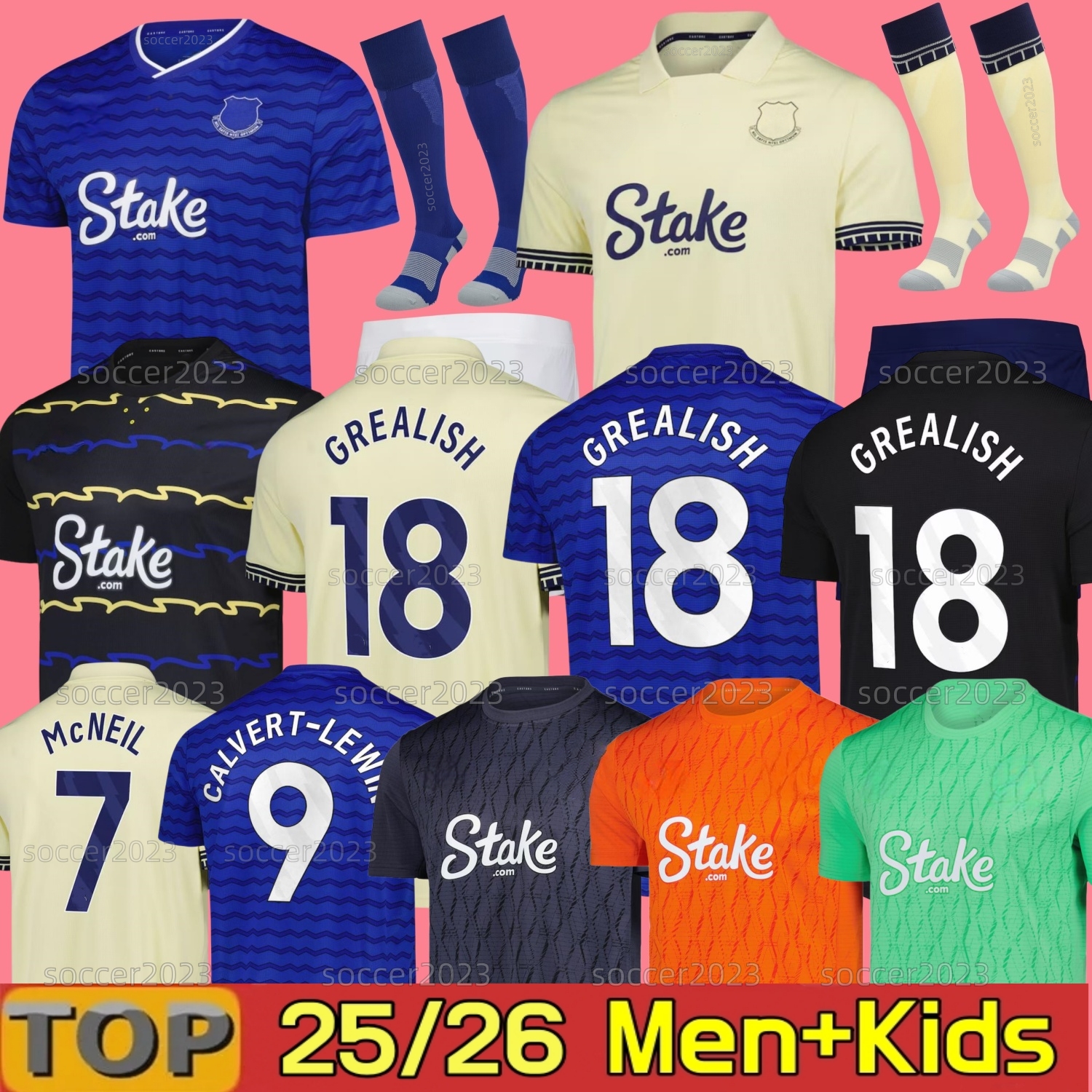 25 26 EvertOnES GREALISH McNEIL Soccer Jerseys CALVERT-LEWIN ONANA GRAY 2025 2026 Toffees KEANE Football Shirt COLEMAN SIMMS DOUCOURE GORDON TARKOWSKI Men kids kit
