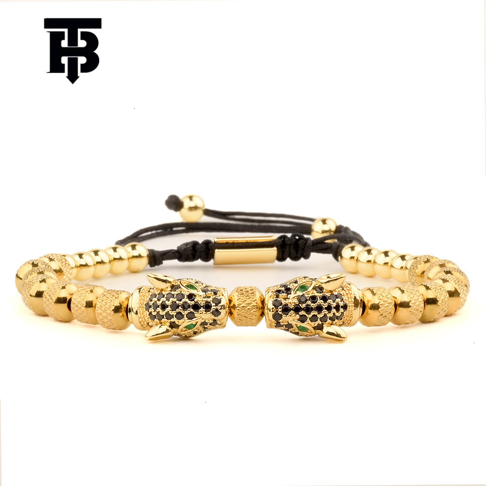 Designer jewelry wedding rings Wholesale European and American Retro Double Leopard Head Woven Bracelet Roman Letter Stainless Steel Mesh Open Bangle