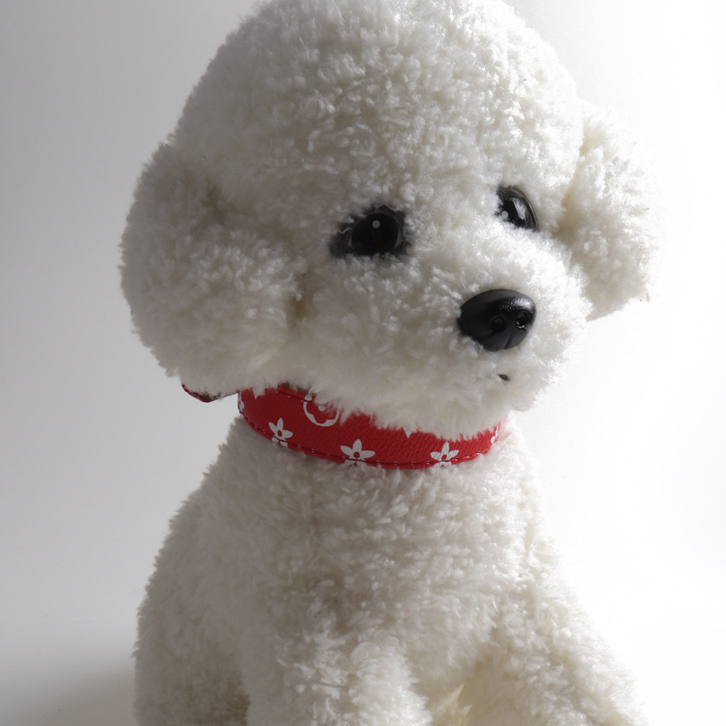 Luxury Pet Old Flower Series Three-Color Dog Collar PU Metal Buckle