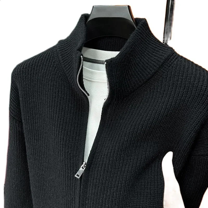 Mens Casual Cardigan Sweater LooseFit Vintage Style Zippered Knitted Top For Spring And Autumn Outerwear Idle Style 250827 - view 6