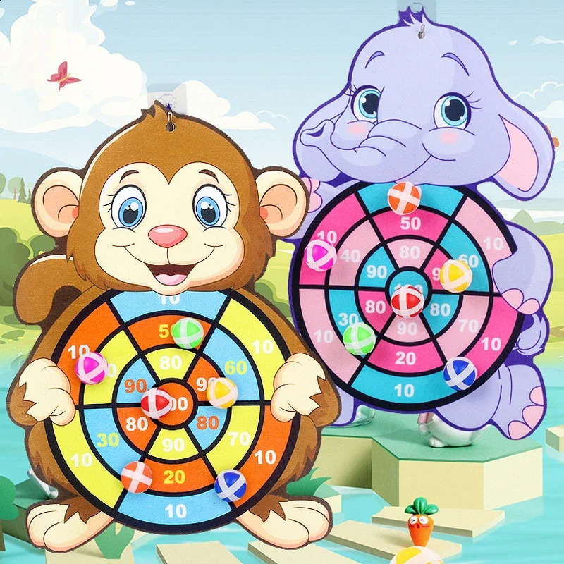 Educational Games Dart Board Toy Stickey Ball Dart Indoor Sports Montessori Games for ren 3 to 7 Years 250826