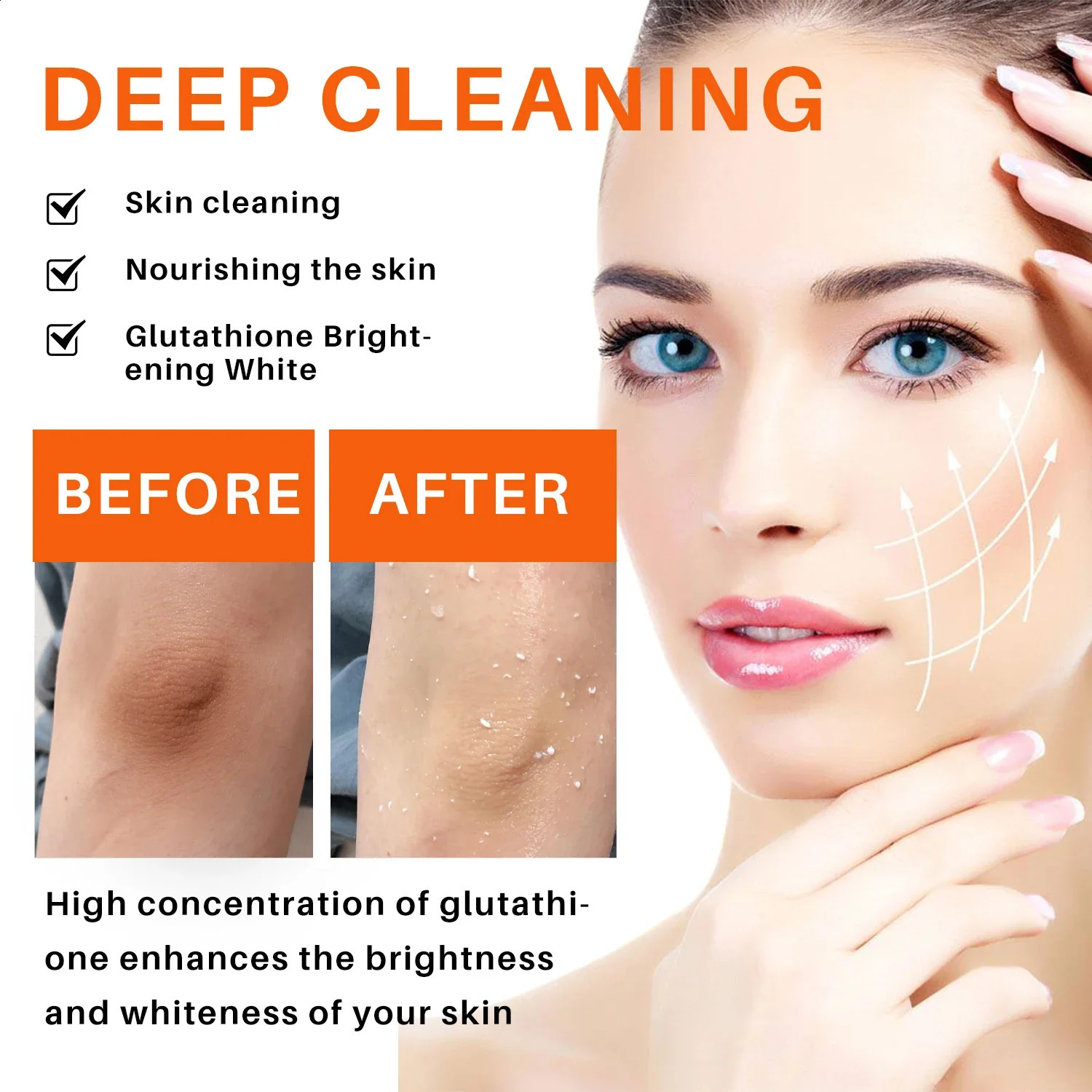 Glutathione Facial Soap Skin Deep Cleansing Glutathione Handmade izing Soaps Body Care 250815