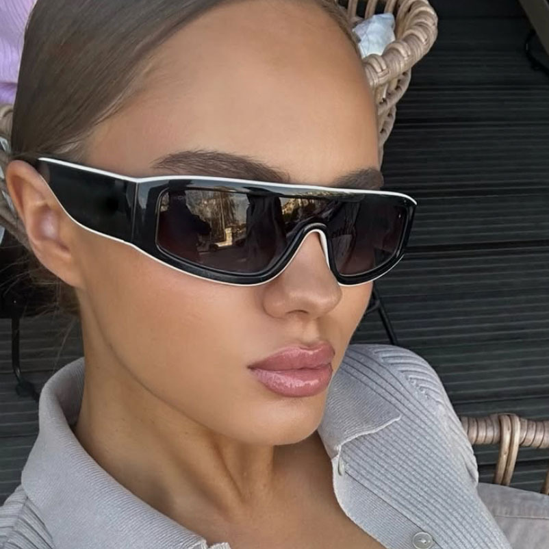 2025 Trendy Cat Eye Two Tone Sunglasses for Women Stylish UV Protection Shades