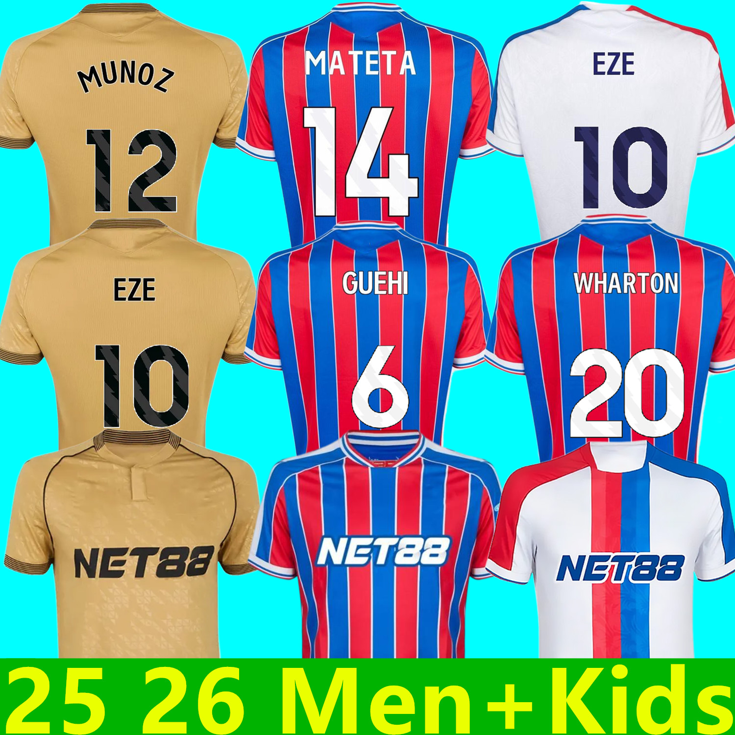 25 26 PALACES EZE WINNER NKETIAH SARR Football Shirt football kit Soccer Jerseys 2025 2026 RICHARDS LERMA EDOUARD HOLDING CRYSTALS MUNOZ MATETA SCHLUPP Men kids