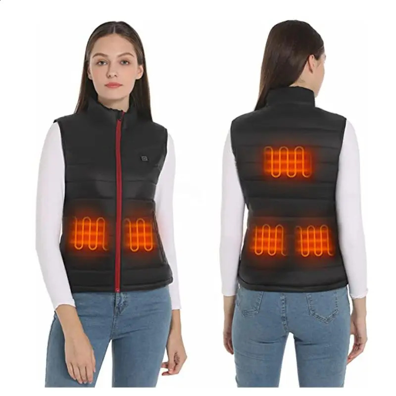Women Heated Vest Electric Heated Jackets Women Sportswear Heated Coat Graphene Heat Coat USB Heating Jacket For Camping 250826