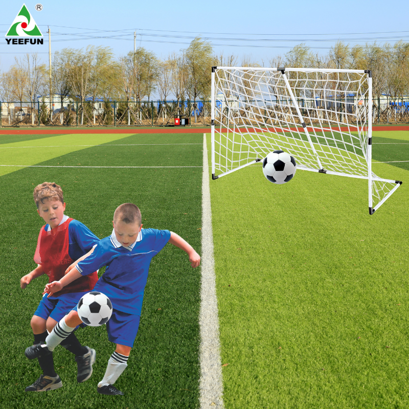 Children Football Goal Set for Backyard Garden Beach, Foldable Soccer Net with 1 Balls, PP Frame Outdoor Sports Games Toys Gift for Boys