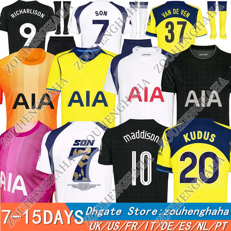 tottenhamjersey 25 26 VAN DE VEN MADDISON Third Soccer Jerseys JOHNSON Football Jersey shirt Kit 2025 2026 home AWAY Men KIDS Fans players spursjersey XAVI