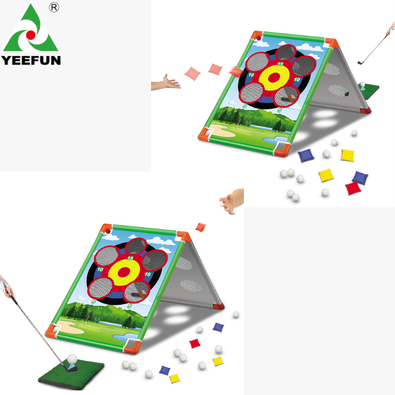 Authentic-Looking Children's Golf Game Setup for Outdoor Playtime Enjoyment